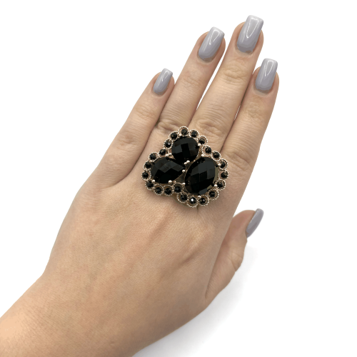 Кольцо ДИНОСА кружевное с агатом фото 4