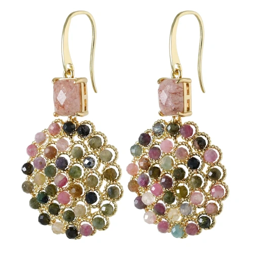 Серьги ДИНОСА с турмалином — 