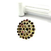 Кольцо ДИНОСА круглое с турмалинами