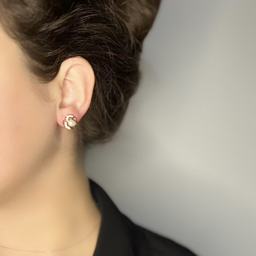 Серьги ДИНОСА с речным жемчугом и перламутром —  фото 4