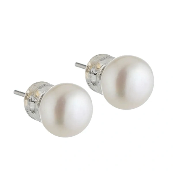 Пусеты ДИНОСА с речным жемчугом