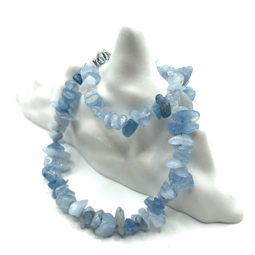 Бусы ДИНОСА с аквамарином фото 3