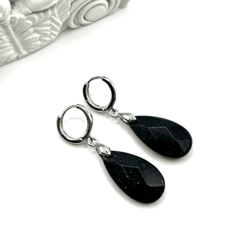 Серьги ДИНОСА с авантюрином — 