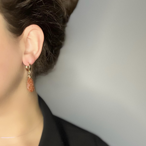 Серьги ДИНОСА с аванюрином —  фото 4