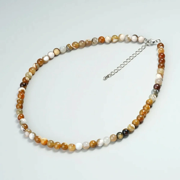 Бусы ДИНОСА с агатом