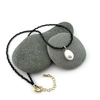 Колье ДИНОСА со шпинелью и речным жемчугом