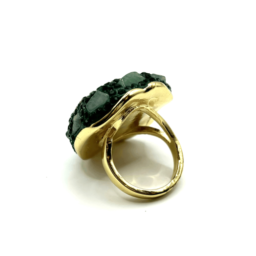 Кольцо ДИНОСА с барочным жемчугом и кварцем фото 3