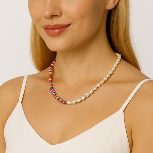 Колье ДИНОСА с речным жемчугом фото 4