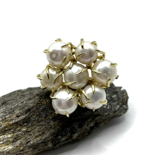 Кольцо с барочным жемчугом фото 4