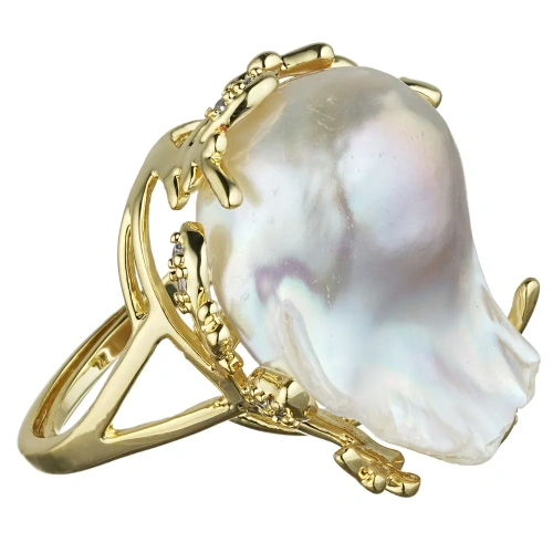 Кольцо ДИНОСА с барочным жемчугом