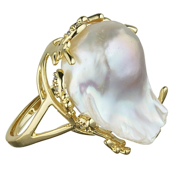 Кольцо ДИНОСА с барочным жемчугом