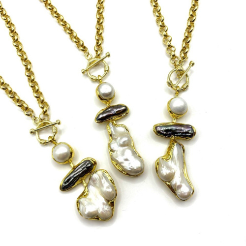 Колье ДИНОСА с крупным барочным жемчугом фото 3