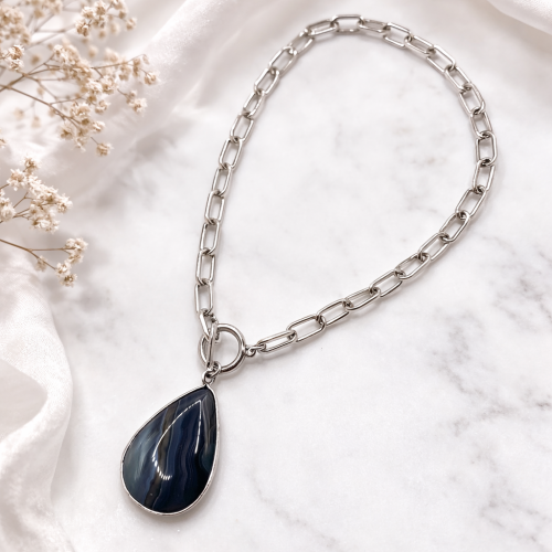 Колье ДИНОСА с агатом