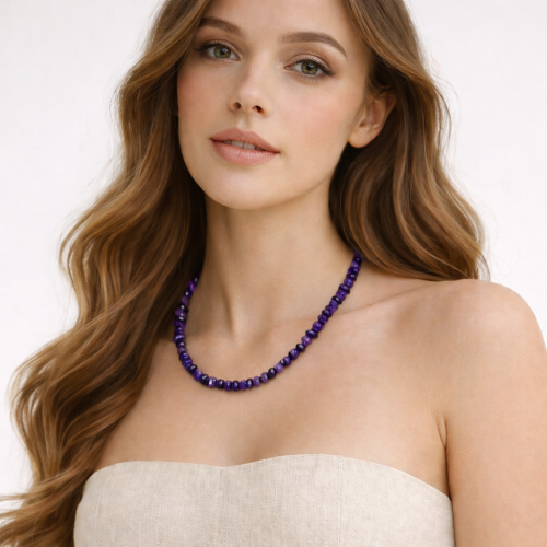 Бусы ДИНОСА с аметистом фото 5