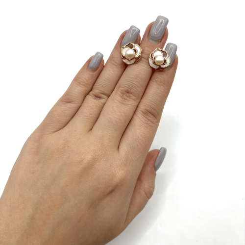 Серьги ДИНОСА с речным жемчугом и перламутром —  фото 3