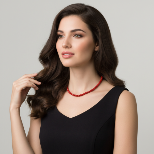 Бусы ДИНОСА с кораллом фото 4