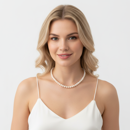 Бусы ДИНОСА с речным жемчугом фото 4